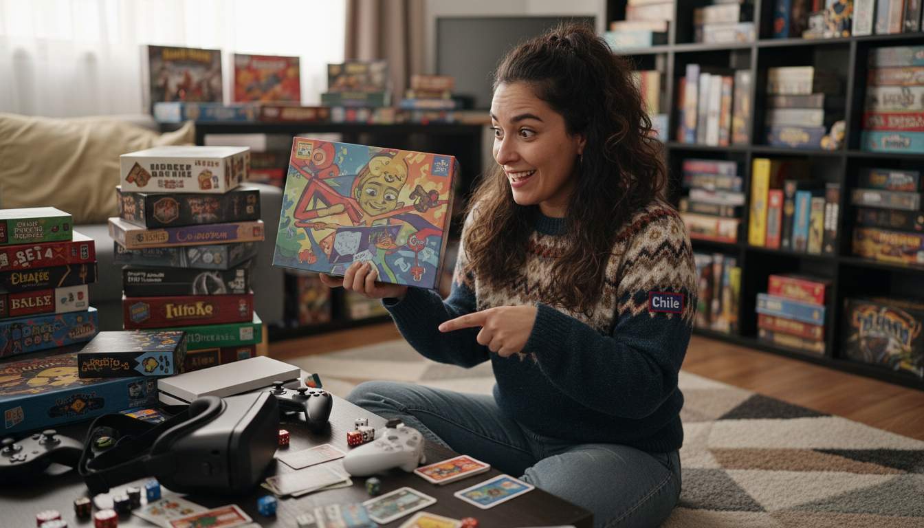 Mujer chilena explorando juegos